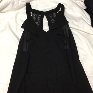 BCBG Generation Black Lace Ruffle Top